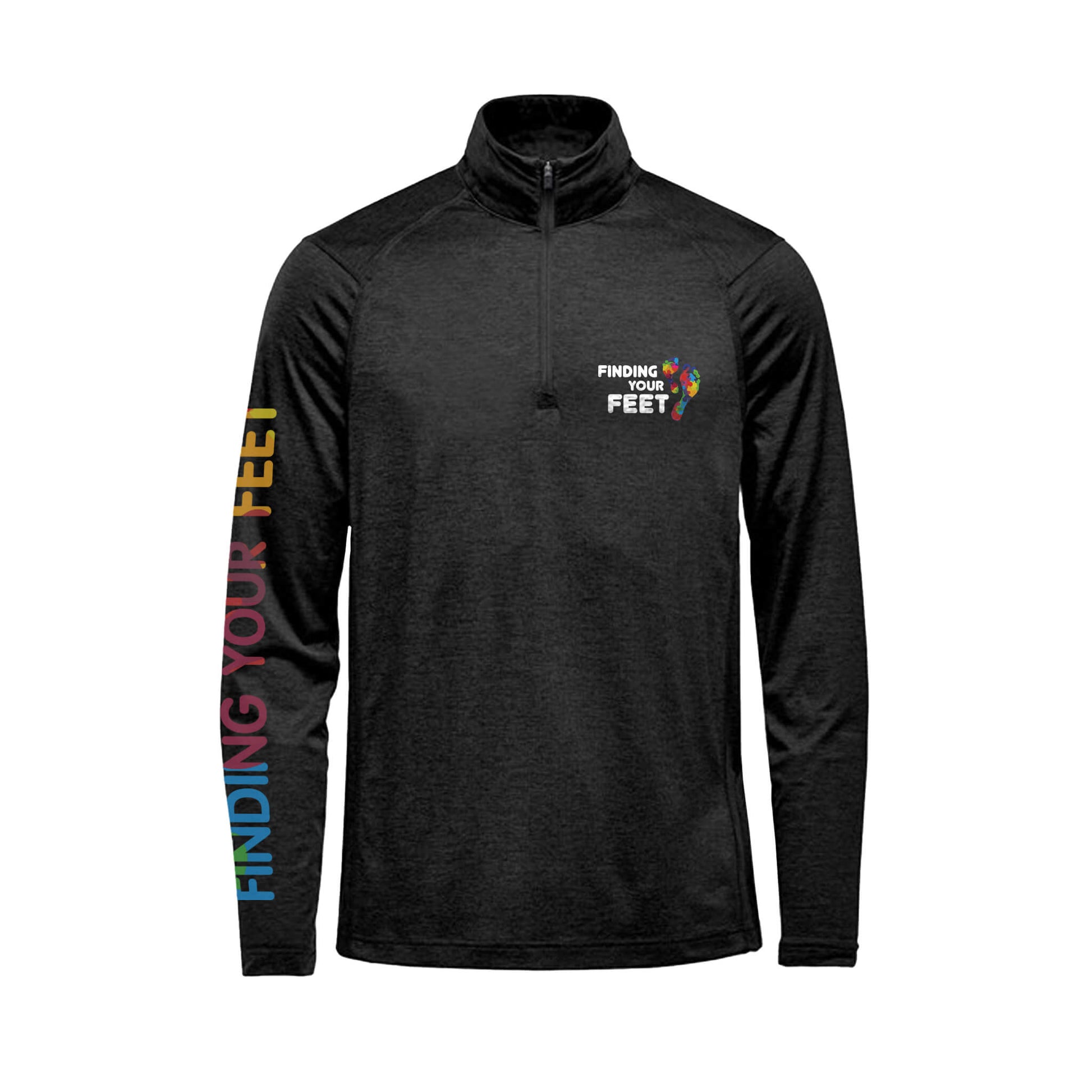 Quarter Zip Pullover - Black - Finding Your Feet