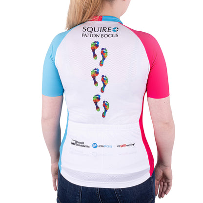 finding your feet cycle top - pink and blue