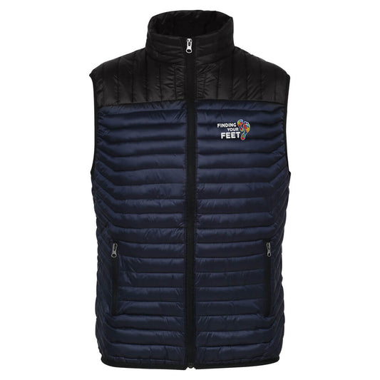 finding your feet two tone embroidered bodywarmer